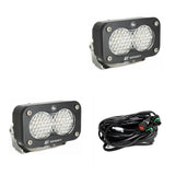 S2 Sport Black LED Auxiliary Light Pod Pair Work/Scene Clear 547806