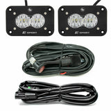 S2 Sport Black Flush Mount LED Light Pod Reverse Kit Wide Cornering 547807