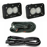 S2 Sport Black Flush Mount LED Light Pod Reverse Kit Work/Scene 547808
