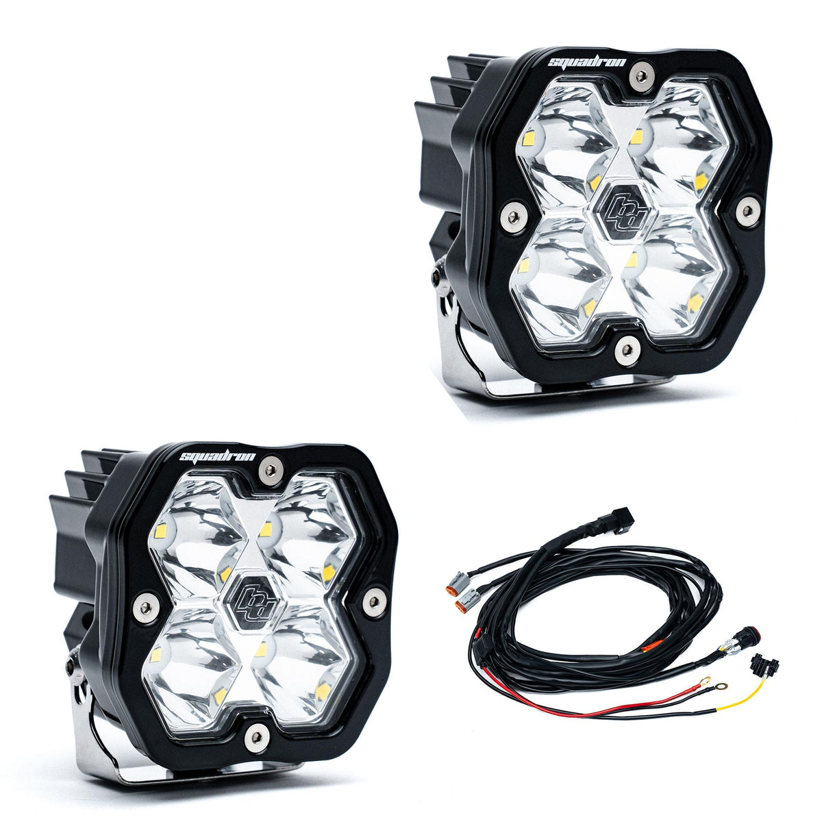 Squadron 2.0 Sport Black LED Auxiliary Light Pod Pair Spot Clear Yes 55-7801-2