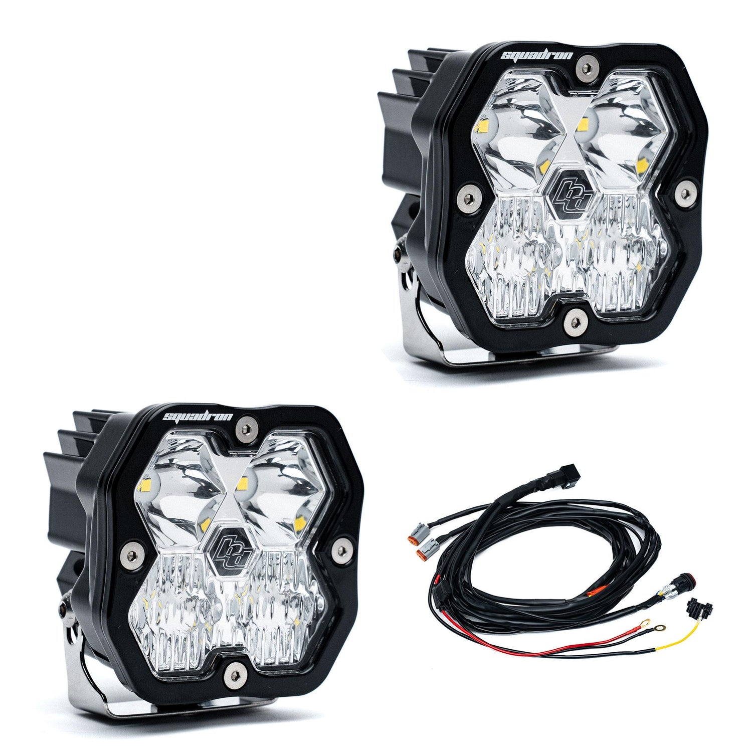 Squadron 2.0 Sport Black LED Auxiliary Light Pod Pair Driving/Combo Clear Yes 55-7803-2