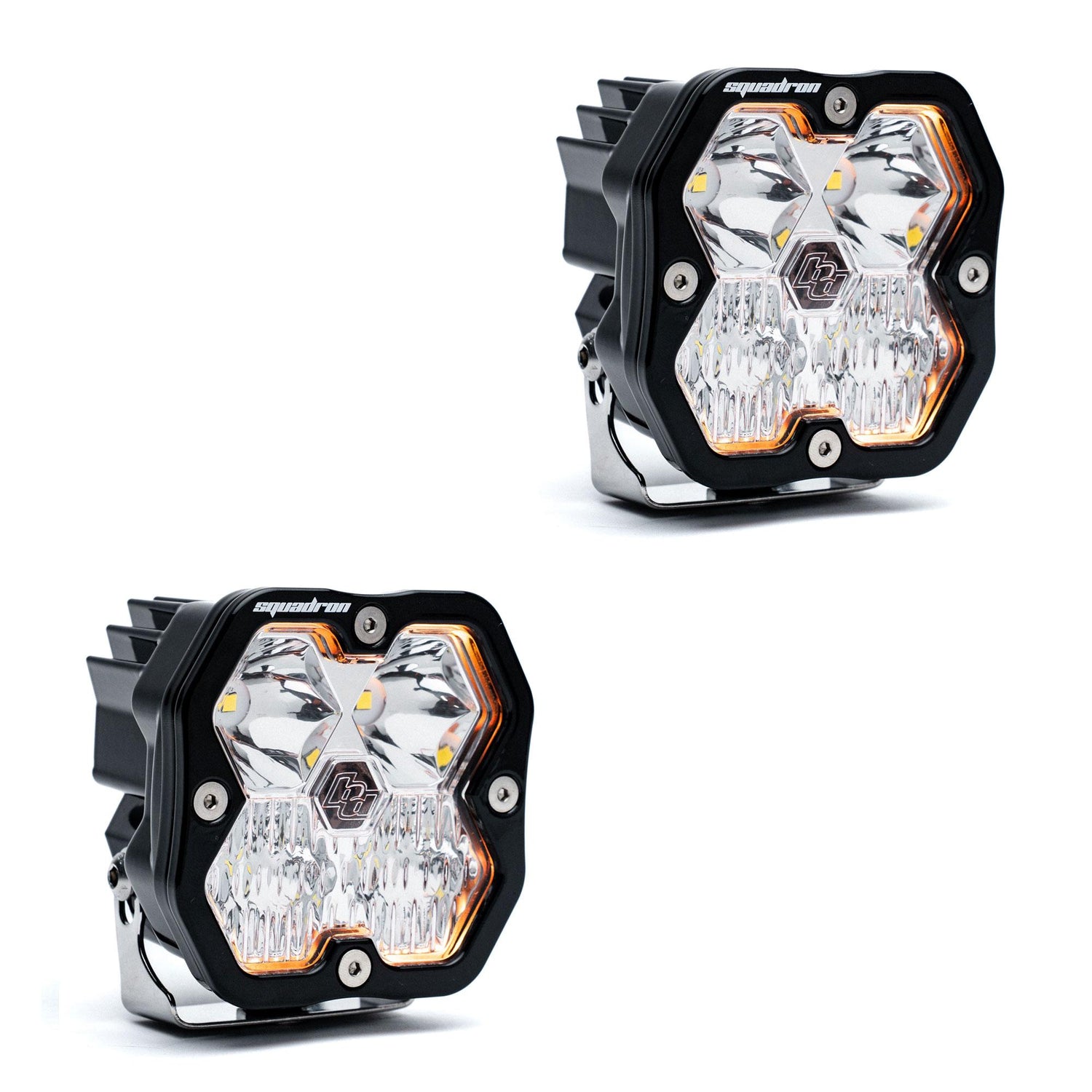 Squadron 2.0 Sport Black LED Auxiliary Light Pod Pair Driving/Combo Clear No 55-7803-2NH