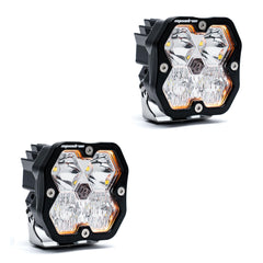 Squadron 2.0 Sport Black LED Auxiliary Light Pod Pair Driving/Combo Clear No 55-7803-2NH