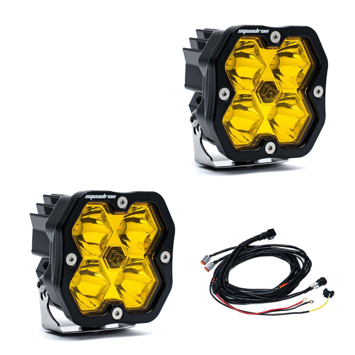 Squadron 2.0 Sport Black LED Auxiliary Light Pod Pair Spot Baja Amber Yes 55-7811-2