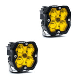 Squadron 2.0 Sport Black LED Auxiliary Light Pod Pair Spot Baja Amber No 55-7811-2NH