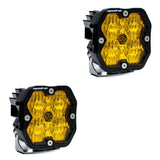 Squadron 2.0 Sport Black LED Auxiliary Light Pod Pair Wide Cornering Baja Amber No 55-7815-2NH