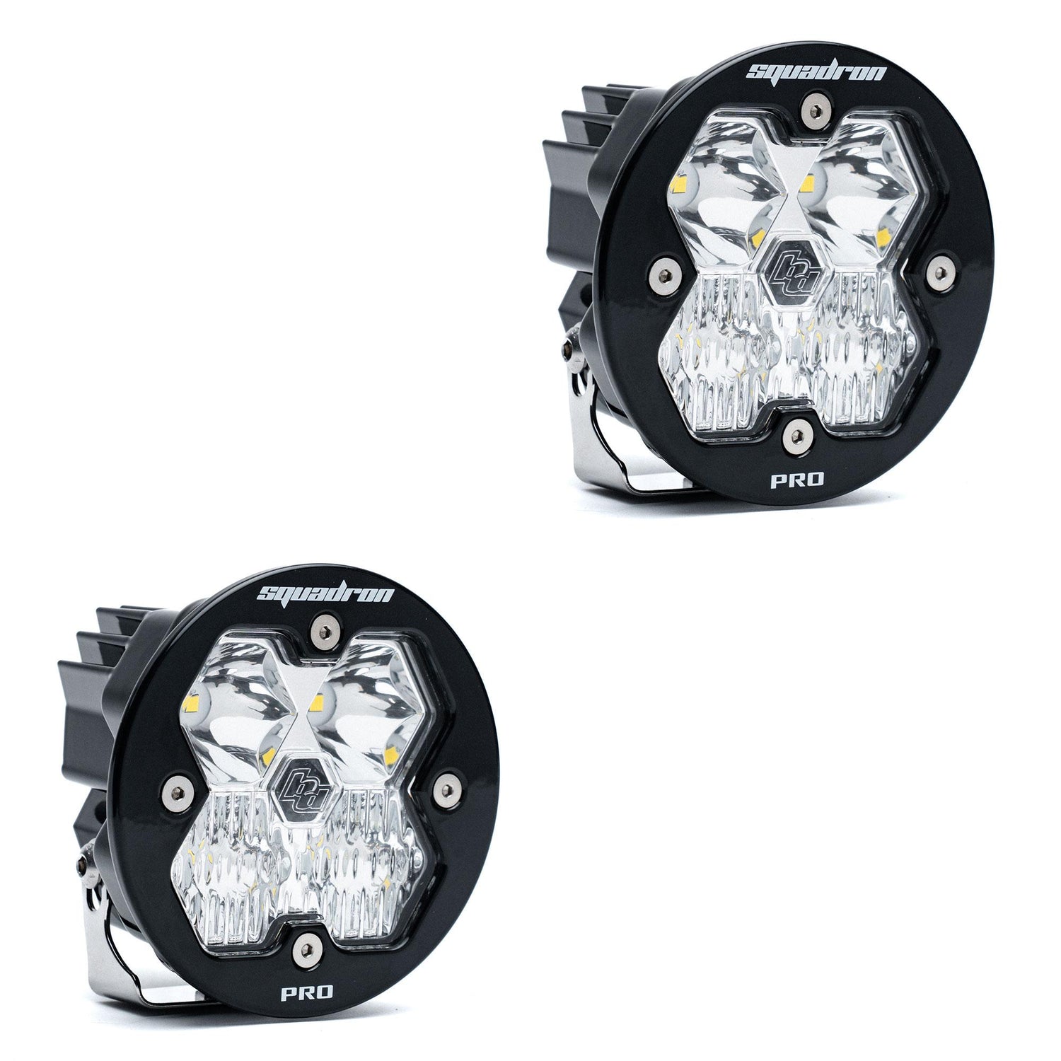 Squadron-R 2.0 Pro Black LED Auxiliary Light Pod Pair Driving/Combo Clear No 59-7803-2NH