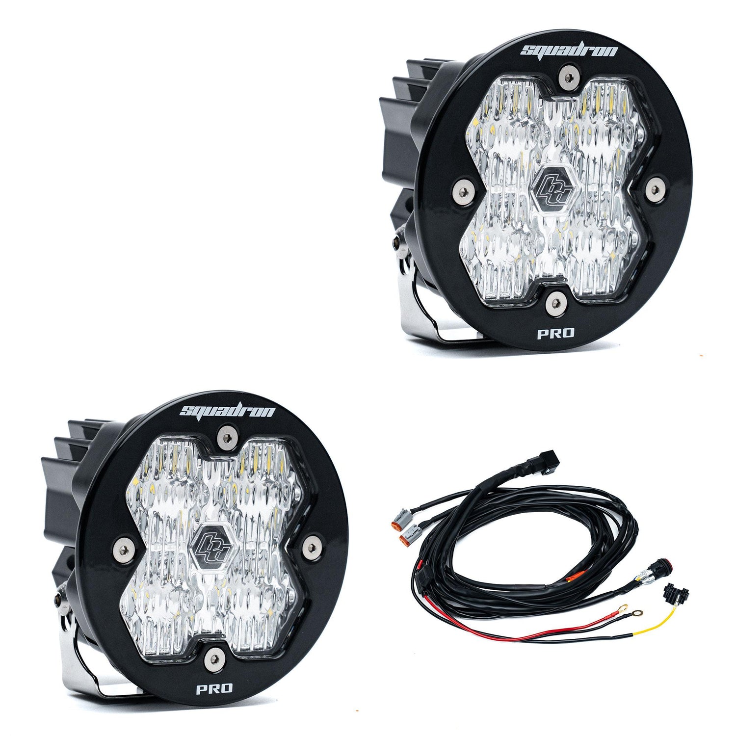 Squadron-R 2.0 Pro Black LED Auxiliary Light Pod Pair Wide Cornering Clear Yes Toggle On/Off 59-7805-2