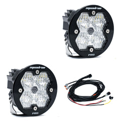 Squadron-R 2.0 Pro Black LED Auxiliary Light Pod Pair Wide Cornering Clear Yes Toggle On/Off 59-7805-2