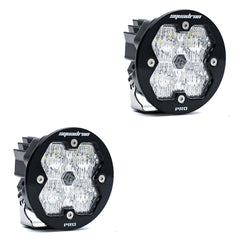 Squadron-R 2.0 Pro Black LED Auxiliary Light Pod Pair Wide Cornering Clear No 59-7805-2NH