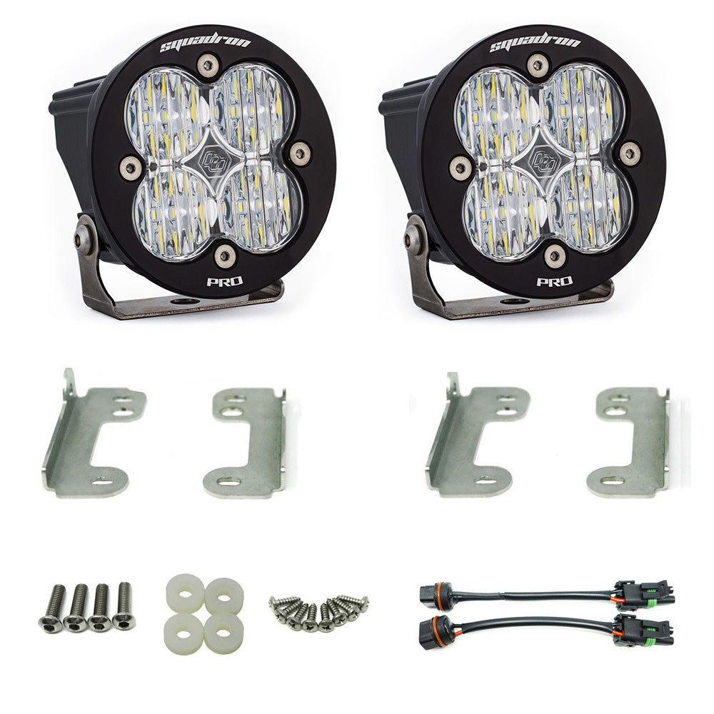Jeep JK Squadron-R Pro Fog Pocket Light Kit - Jeep 2010-18 Wrangler JK; NOTE: w/ Standard OE Bumper 597503