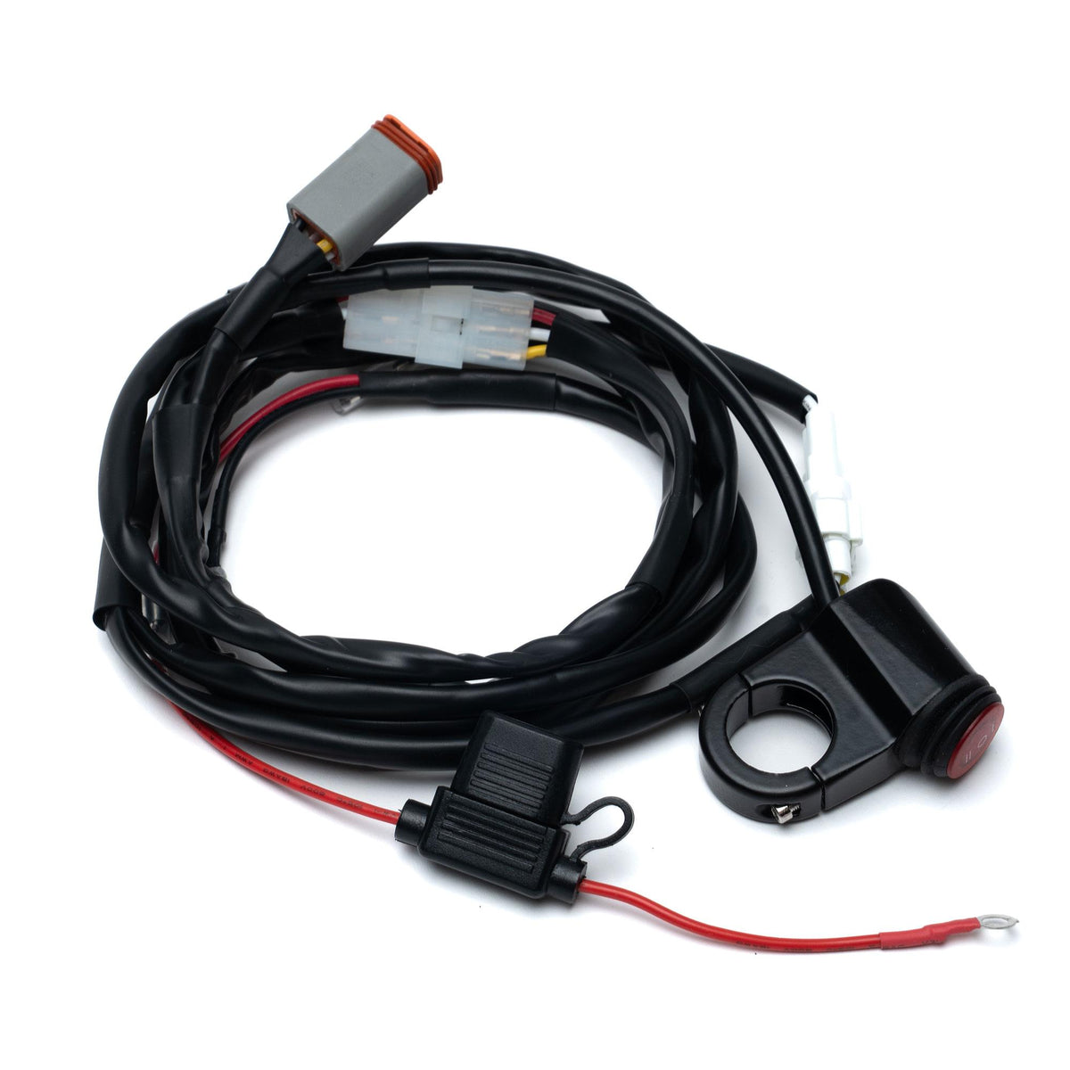 Squadron 2.0 4-pin Deutsch Motorcycle Wiring Harness w/ Switch 64-0057