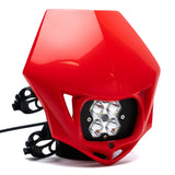 Squadron 2.0 Sport Motorcycle (D/C) LED Headlight Kit w/Shell Red 84-7000-4R