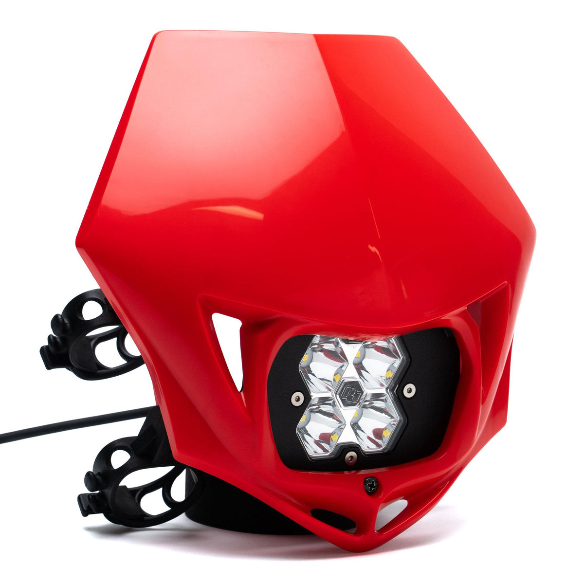 Squadron 2.0 Sport Motorcycle (D/C) LED Headlight Kit w/Shell Red 84-7000-4R