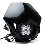 Squadron 2.0 Sport Motorcycle (A/C) LED Headlight Kit w/Shell Black 84-7000-BKAC