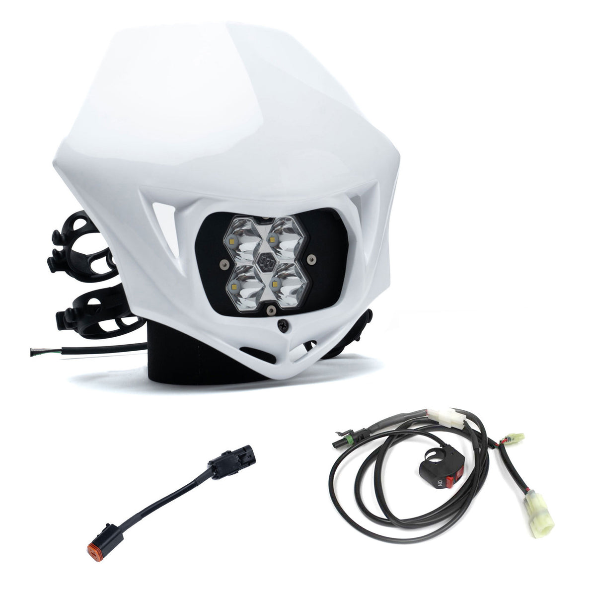 Squadron 2.0 Sport (D/C) Universal Headlight w/Shell / Wiring Harness Package - Honda CRF450R 2009 BD-hon-450r-09-bundle