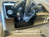 black bracket with radiator in background