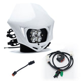 Squadron 2.0 Sport (D/C) Universal Headlight w/Shell / Wiring Harness Package - Kawasaki KX250F/450F 2009-18 BD-Kaw-250F450F-09-18-Bundle