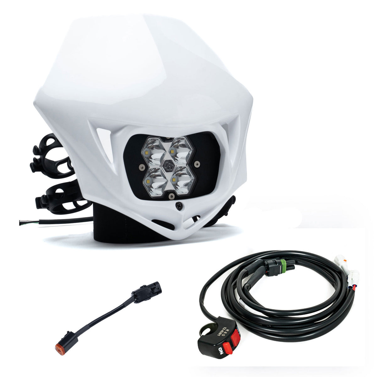 Squadron 2.0 Sport (D/C) Universal Headlight w/Shell / Wiring Harness Package - Suzuki RMZ250 (2010-16)/RMZ450 (2008-2016) bd-suzuki-rmz-light-package